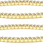 Reoxvo Gold Beaded Chain Bracelets Set for Women 14K Real Gold Plated Dainty Thin Gold Chain Link Bracelet Stack Adjustable Gold Bracelets Jewelry for Women Trendy